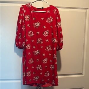 Halogen x Nordstrom Floral Red Dress